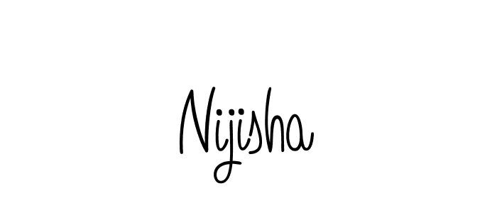 Use a signature maker to create a handwritten signature online. With this signature software, you can design (Angelique-Rose-font-FFP) your own signature for name Nijisha. Nijisha signature style 5 images and pictures png