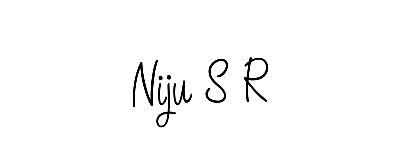 How to Draw Niju S R signature style? Angelique-Rose-font-FFP is a latest design signature styles for name Niju S R. Niju S R signature style 5 images and pictures png