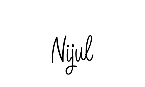 Nijul stylish signature style. Best Handwritten Sign (Angelique-Rose-font-FFP) for my name. Handwritten Signature Collection Ideas for my name Nijul. Nijul signature style 5 images and pictures png