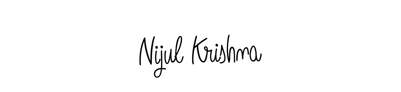 Check out images of Autograph of Nijul Krishna name. Actor Nijul Krishna Signature Style. Angelique-Rose-font-FFP is a professional sign style online. Nijul Krishna signature style 5 images and pictures png