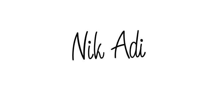How to Draw Nik Adi signature style? Angelique-Rose-font-FFP is a latest design signature styles for name Nik Adi. Nik Adi signature style 5 images and pictures png