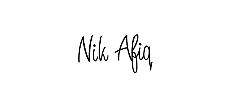 Design your own signature with our free online signature maker. With this signature software, you can create a handwritten (Angelique-Rose-font-FFP) signature for name Nik Afiq. Nik Afiq signature style 5 images and pictures png