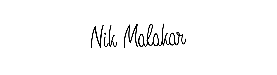 Design your own signature with our free online signature maker. With this signature software, you can create a handwritten (Angelique-Rose-font-FFP) signature for name Nik Malakar. Nik Malakar signature style 5 images and pictures png