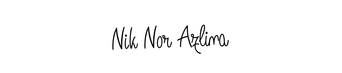 Create a beautiful signature design for name Nik Nor Azlina. With this signature (Angelique-Rose-font-FFP) fonts, you can make a handwritten signature for free. Nik Nor Azlina signature style 5 images and pictures png