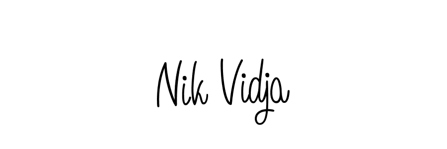 This is the best signature style for the Nik Vidja name. Also you like these signature font (Angelique-Rose-font-FFP). Mix name signature. Nik Vidja signature style 5 images and pictures png