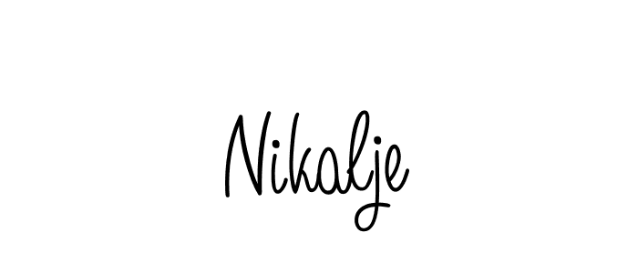 Nikalje stylish signature style. Best Handwritten Sign (Angelique-Rose-font-FFP) for my name. Handwritten Signature Collection Ideas for my name Nikalje. Nikalje signature style 5 images and pictures png