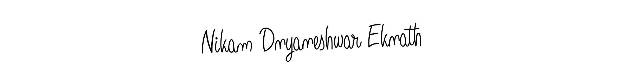 Use a signature maker to create a handwritten signature online. With this signature software, you can design (Angelique-Rose-font-FFP) your own signature for name Nikam Dnyaneshwar Eknath. Nikam Dnyaneshwar Eknath signature style 5 images and pictures png