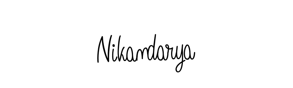 Design your own signature with our free online signature maker. With this signature software, you can create a handwritten (Angelique-Rose-font-FFP) signature for name Nikandarya. Nikandarya signature style 5 images and pictures png