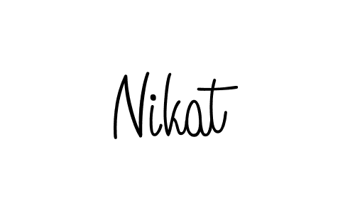 Design your own signature with our free online signature maker. With this signature software, you can create a handwritten (Angelique-Rose-font-FFP) signature for name Nikat. Nikat signature style 5 images and pictures png