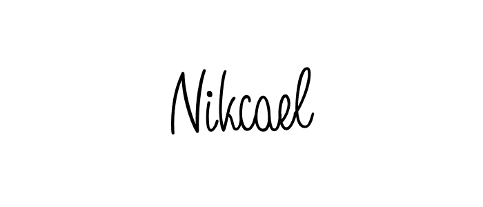 Best and Professional Signature Style for Nikcael. Angelique-Rose-font-FFP Best Signature Style Collection. Nikcael signature style 5 images and pictures png