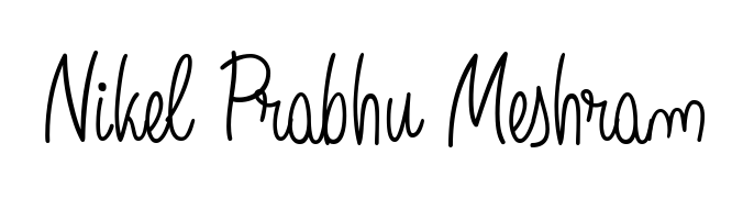 Download transparent PNG signature for name Nikel Prabhu Meshram styled with Angelique-Rose-font-FFP font. Ready to paste directly into PDF and Word agreements. Nikel Prabhu Meshram signature style 5 images and pictures png