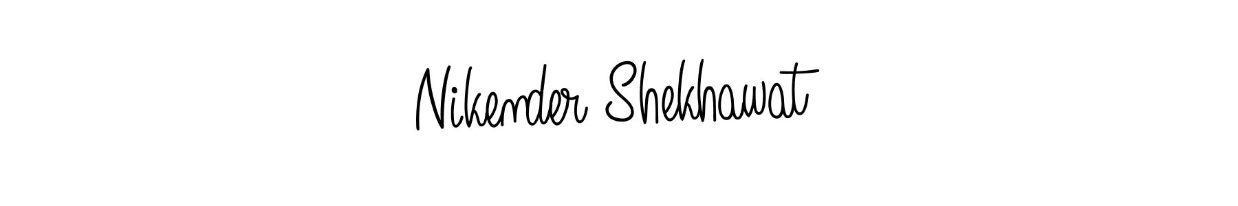 Nikender Shekhawat stylish signature style. Best Handwritten Sign (Angelique-Rose-font-FFP) for my name. Handwritten Signature Collection Ideas for my name Nikender Shekhawat. Nikender Shekhawat signature style 5 images and pictures png