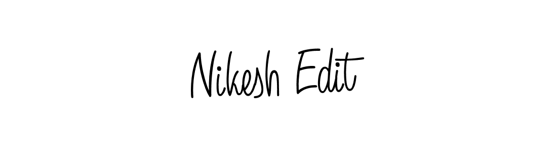 Make a beautiful signature design for name Nikesh Edit. With this signature (Angelique-Rose-font-FFP) style, you can create a handwritten signature for free. Nikesh Edit signature style 5 images and pictures png