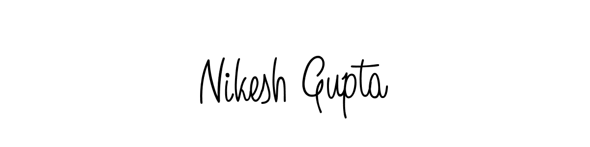 How to make Nikesh Gupta signature? Angelique-Rose-font-FFP is a professional autograph style. Create handwritten signature for Nikesh Gupta name. Nikesh Gupta signature style 5 images and pictures png
