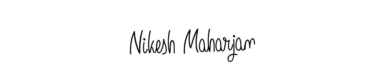 Also we have Nikesh Maharjan name is the best signature style. Create professional handwritten signature collection using Angelique-Rose-font-FFP autograph style. Nikesh Maharjan signature style 5 images and pictures png