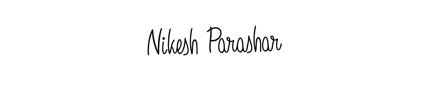 Use a signature maker to create a handwritten signature online. With this signature software, you can design (Angelique-Rose-font-FFP) your own signature for name Nikesh Parashar. Nikesh Parashar signature style 5 images and pictures png