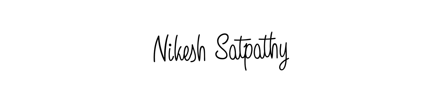 Also we have Nikesh Satpathy name is the best signature style. Create professional handwritten signature collection using Angelique-Rose-font-FFP autograph style. Nikesh Satpathy signature style 5 images and pictures png