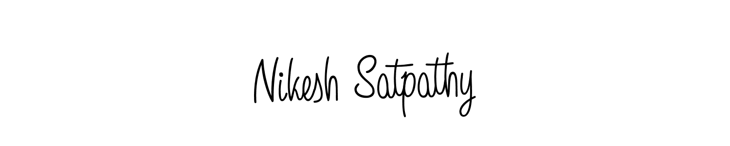 Also we have Nikesh Satpathy name is the best signature style. Create professional handwritten signature collection using Angelique-Rose-font-FFP autograph style. Nikesh Satpathy signature style 5 images and pictures png