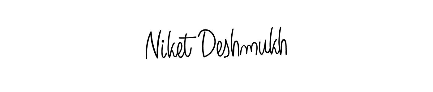 How to make Niket Deshmukh signature? Angelique-Rose-font-FFP is a professional autograph style. Create handwritten signature for Niket Deshmukh name. Niket Deshmukh signature style 5 images and pictures png