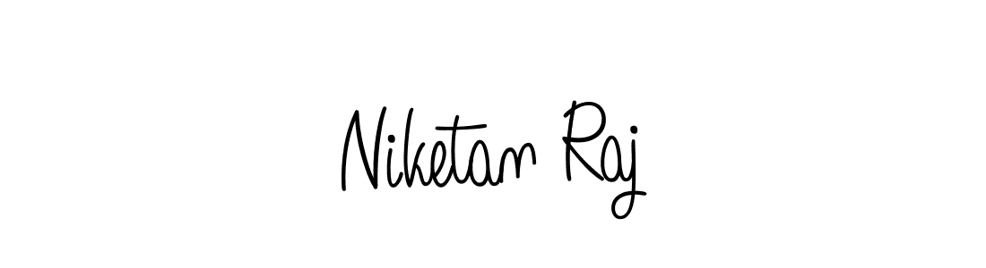 Use a signature maker to create a handwritten signature online. With this signature software, you can design (Angelique-Rose-font-FFP) your own signature for name Niketan Raj. Niketan Raj signature style 5 images and pictures png