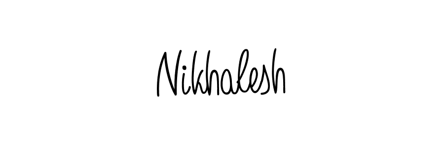 How to Draw Nikhalesh signature style? Angelique-Rose-font-FFP is a latest design signature styles for name Nikhalesh. Nikhalesh signature style 5 images and pictures png