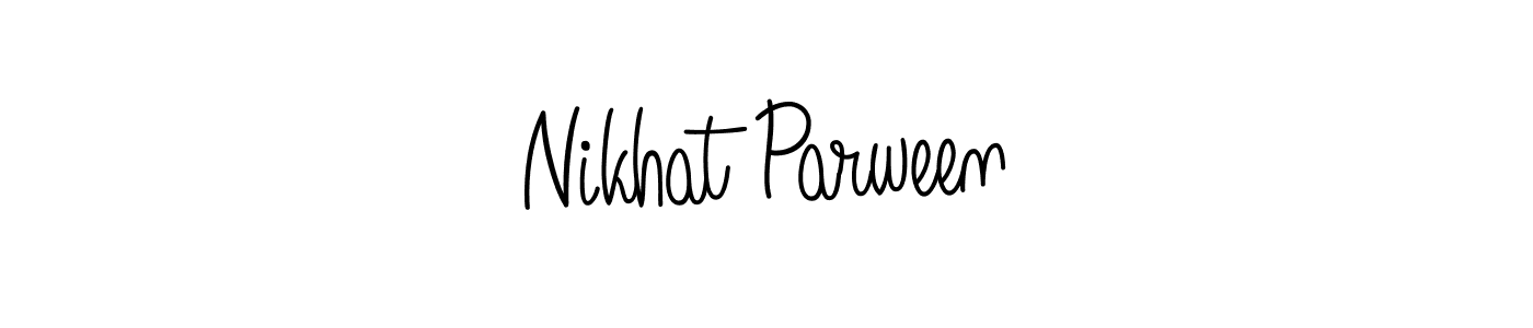 Use a signature maker to create a handwritten signature online. With this signature software, you can design (Angelique-Rose-font-FFP) your own signature for name Nikhat Parween. Nikhat Parween signature style 5 images and pictures png