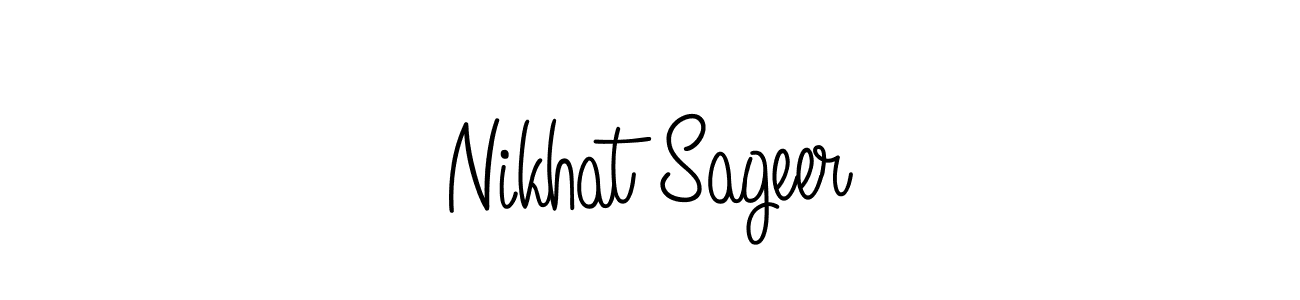 Design your own signature with our free online signature maker. With this signature software, you can create a handwritten (Angelique-Rose-font-FFP) signature for name Nikhat Sageer. Nikhat Sageer signature style 5 images and pictures png