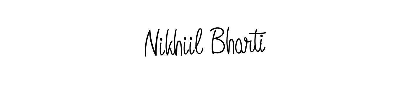 You can use this online signature creator to create a handwritten signature for the name Nikhiil Bharti. This is the best online autograph maker. Nikhiil Bharti signature style 5 images and pictures png