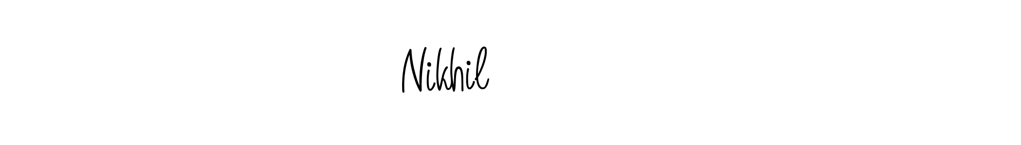 The best way (Angelique-Rose-font-FFP) to make a short signature is to pick only two or three words in your name. The name Nikhilकुमार include a total of six letters. For converting this name. Nikhilकुमार signature style 5 images and pictures png