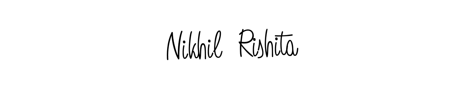 Make a beautiful signature design for name Nikhil  Rishita. Use this online signature maker to create a handwritten signature for free. Nikhil  Rishita signature style 5 images and pictures png