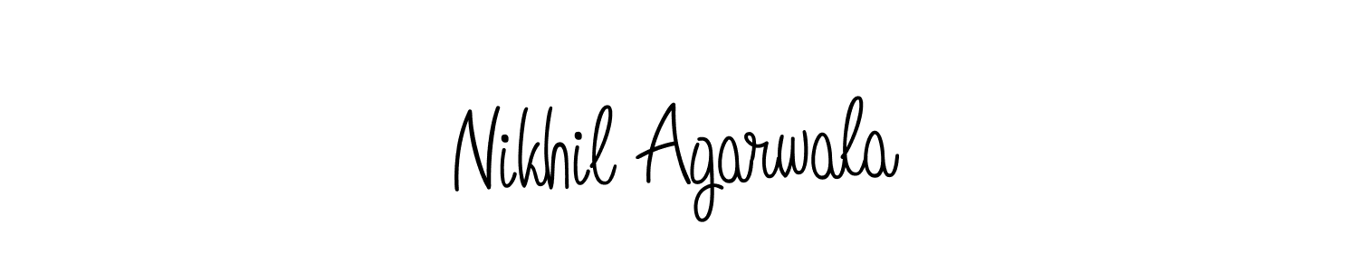 Make a beautiful signature design for name Nikhil Agarwala. With this signature (Angelique-Rose-font-FFP) style, you can create a handwritten signature for free. Nikhil Agarwala signature style 5 images and pictures png