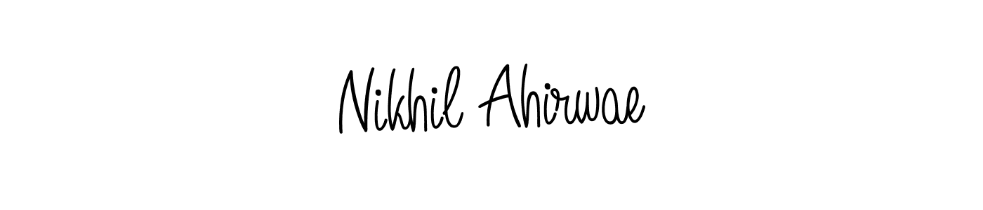 Use a signature maker to create a handwritten signature online. With this signature software, you can design (Angelique-Rose-font-FFP) your own signature for name Nikhil Ahirwae. Nikhil Ahirwae signature style 5 images and pictures png