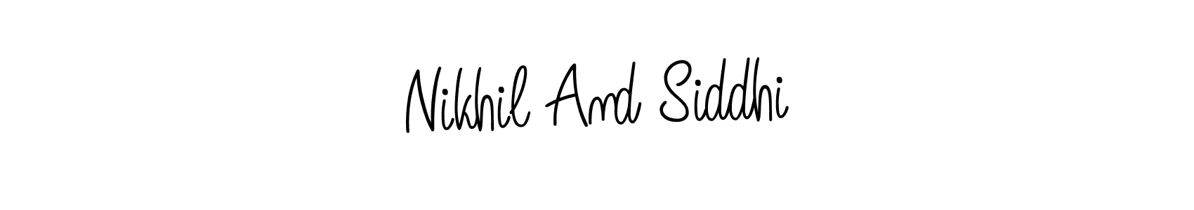 Use a signature maker to create a handwritten signature online. With this signature software, you can design (Angelique-Rose-font-FFP) your own signature for name Nikhil And Siddhi. Nikhil And Siddhi signature style 5 images and pictures png