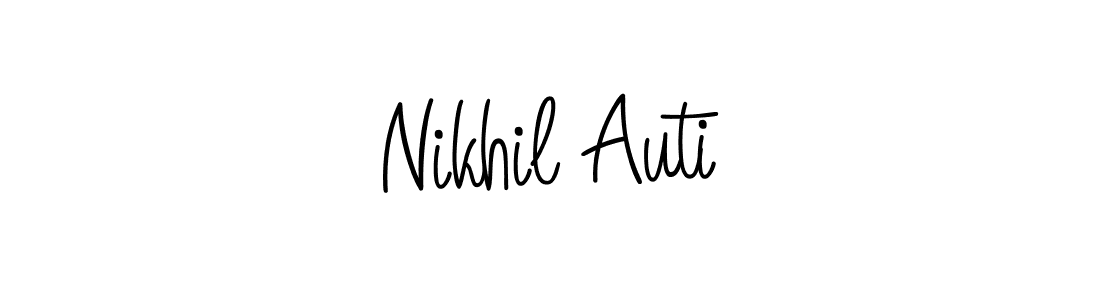 Make a beautiful signature design for name Nikhil Auti. With this signature (Angelique-Rose-font-FFP) style, you can create a handwritten signature for free. Nikhil Auti signature style 5 images and pictures png