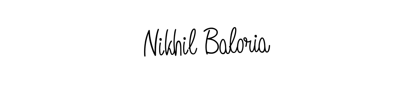 Design your own signature with our free online signature maker. With this signature software, you can create a handwritten (Angelique-Rose-font-FFP) signature for name Nikhil Baloria. Nikhil Baloria signature style 5 images and pictures png