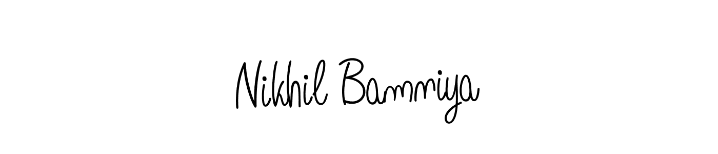 Design your own signature with our free online signature maker. With this signature software, you can create a handwritten (Angelique-Rose-font-FFP) signature for name Nikhil Bamniya. Nikhil Bamniya signature style 5 images and pictures png