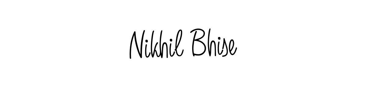 Use a signature maker to create a handwritten signature online. With this signature software, you can design (Angelique-Rose-font-FFP) your own signature for name Nikhil Bhise. Nikhil Bhise signature style 5 images and pictures png