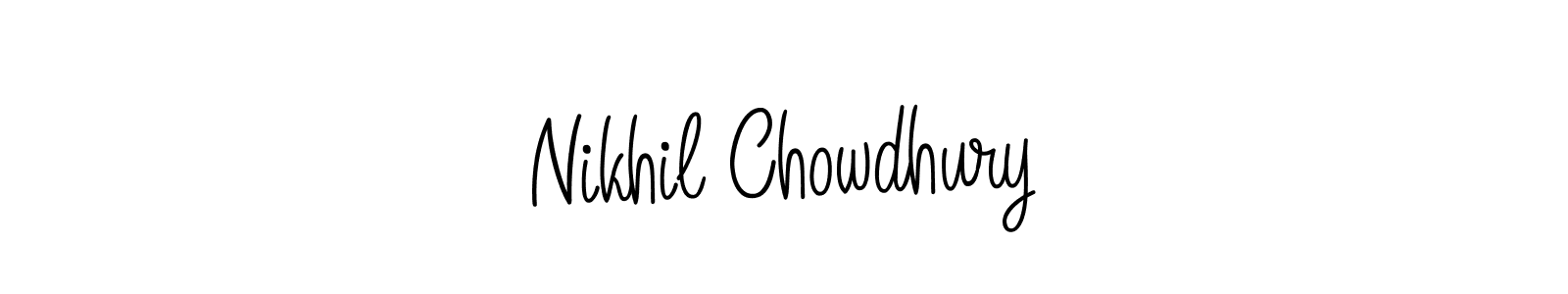 How to make Nikhil Chowdhury name signature. Use Angelique-Rose-font-FFP style for creating short signs online. This is the latest handwritten sign. Nikhil Chowdhury signature style 5 images and pictures png