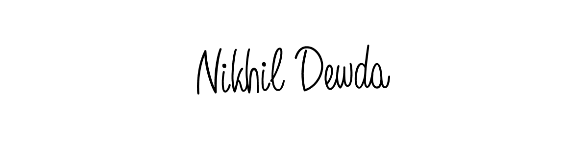 You should practise on your own different ways (Angelique-Rose-font-FFP) to write your name (Nikhil Dewda) in signature. don't let someone else do it for you. Nikhil Dewda signature style 5 images and pictures png