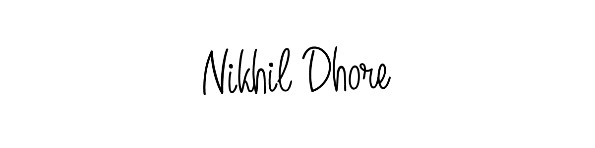 Make a short Nikhil Dhore signature style. Manage your documents anywhere anytime using Angelique-Rose-font-FFP. Create and add eSignatures, submit forms, share and send files easily. Nikhil Dhore signature style 5 images and pictures png