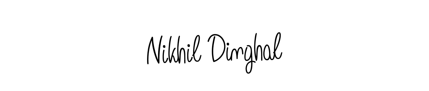 Also we have Nikhil Dinghal name is the best signature style. Create professional handwritten signature collection using Angelique-Rose-font-FFP autograph style. Nikhil Dinghal signature style 5 images and pictures png