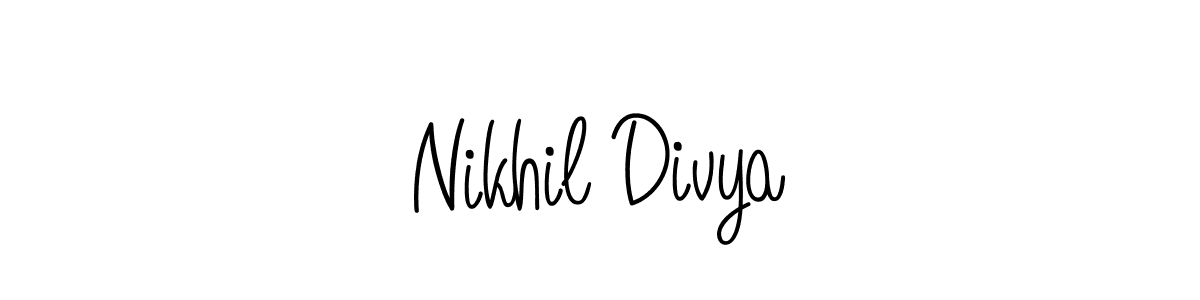 Nikhil Divya stylish signature style. Best Handwritten Sign (Angelique-Rose-font-FFP) for my name. Handwritten Signature Collection Ideas for my name Nikhil Divya. Nikhil Divya signature style 5 images and pictures png