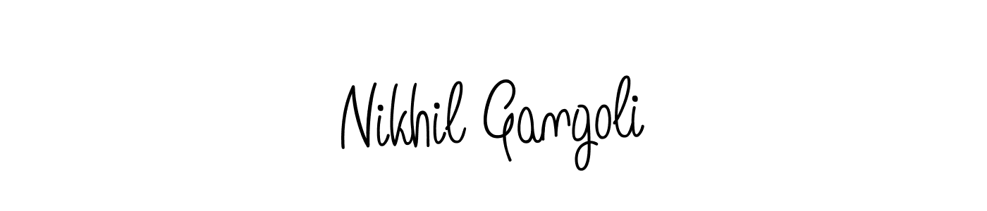 Angelique-Rose-font-FFP is a professional signature style that is perfect for those who want to add a touch of class to their signature. It is also a great choice for those who want to make their signature more unique. Get Nikhil Gangoli name to fancy signature for free. Nikhil Gangoli signature style 5 images and pictures png