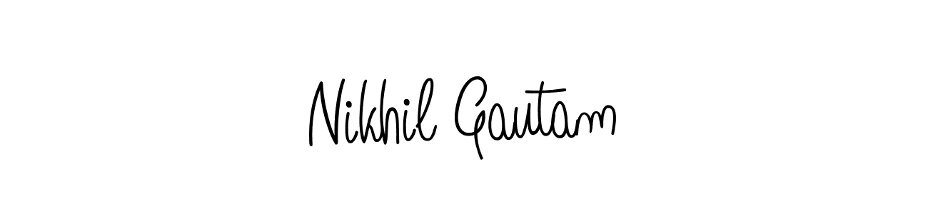 Use a signature maker to create a handwritten signature online. With this signature software, you can design (Angelique-Rose-font-FFP) your own signature for name Nikhil Gautam. Nikhil Gautam signature style 5 images and pictures png