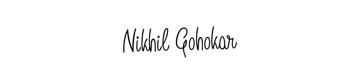 Also You can easily find your signature by using the search form. We will create Nikhil Gohokar name handwritten signature images for you free of cost using Angelique-Rose-font-FFP sign style. Nikhil Gohokar signature style 5 images and pictures png