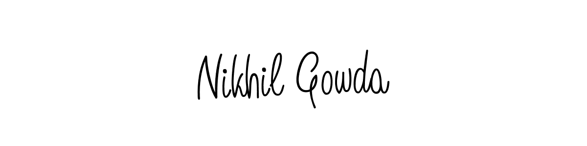 Design your own signature with our free online signature maker. With this signature software, you can create a handwritten (Angelique-Rose-font-FFP) signature for name Nikhil Gowda. Nikhil Gowda signature style 5 images and pictures png