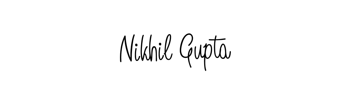 Use a signature maker to create a handwritten signature online. With this signature software, you can design (Angelique-Rose-font-FFP) your own signature for name Nikhil Gupta. Nikhil Gupta signature style 5 images and pictures png