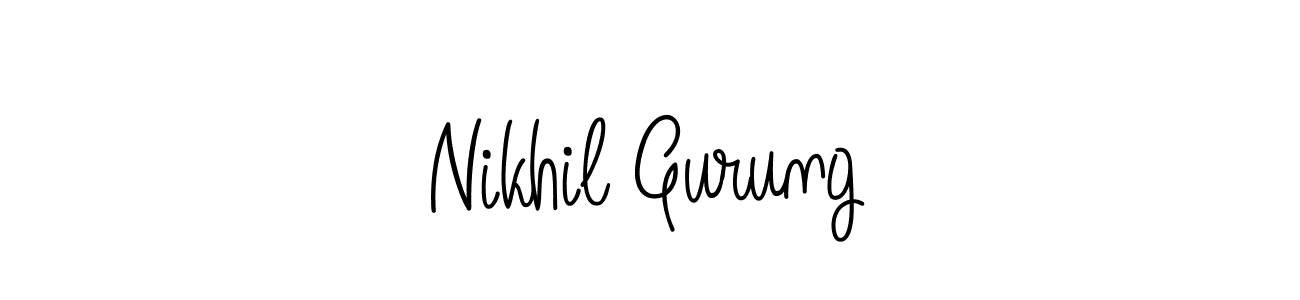 Use a signature maker to create a handwritten signature online. With this signature software, you can design (Angelique-Rose-font-FFP) your own signature for name Nikhil Gurung. Nikhil Gurung signature style 5 images and pictures png