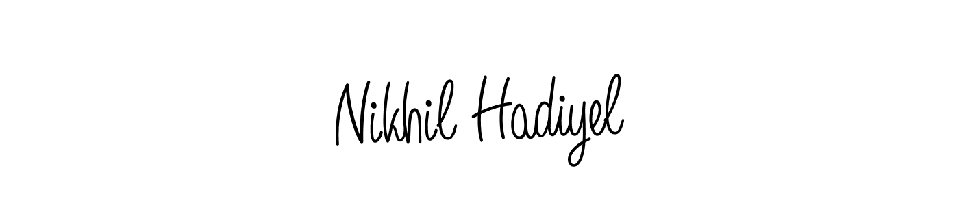 Nikhil Hadiyel stylish signature style. Best Handwritten Sign (Angelique-Rose-font-FFP) for my name. Handwritten Signature Collection Ideas for my name Nikhil Hadiyel. Nikhil Hadiyel signature style 5 images and pictures png