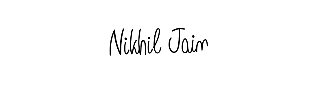 Nikhil Jain stylish signature style. Best Handwritten Sign (Angelique-Rose-font-FFP) for my name. Handwritten Signature Collection Ideas for my name Nikhil Jain. Nikhil Jain signature style 5 images and pictures png